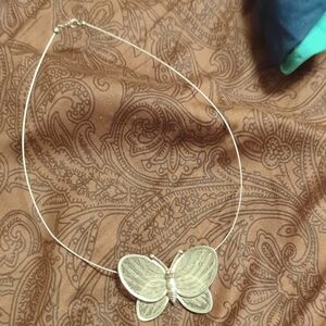 Elegant Silver Butterfly Pendant Necklace